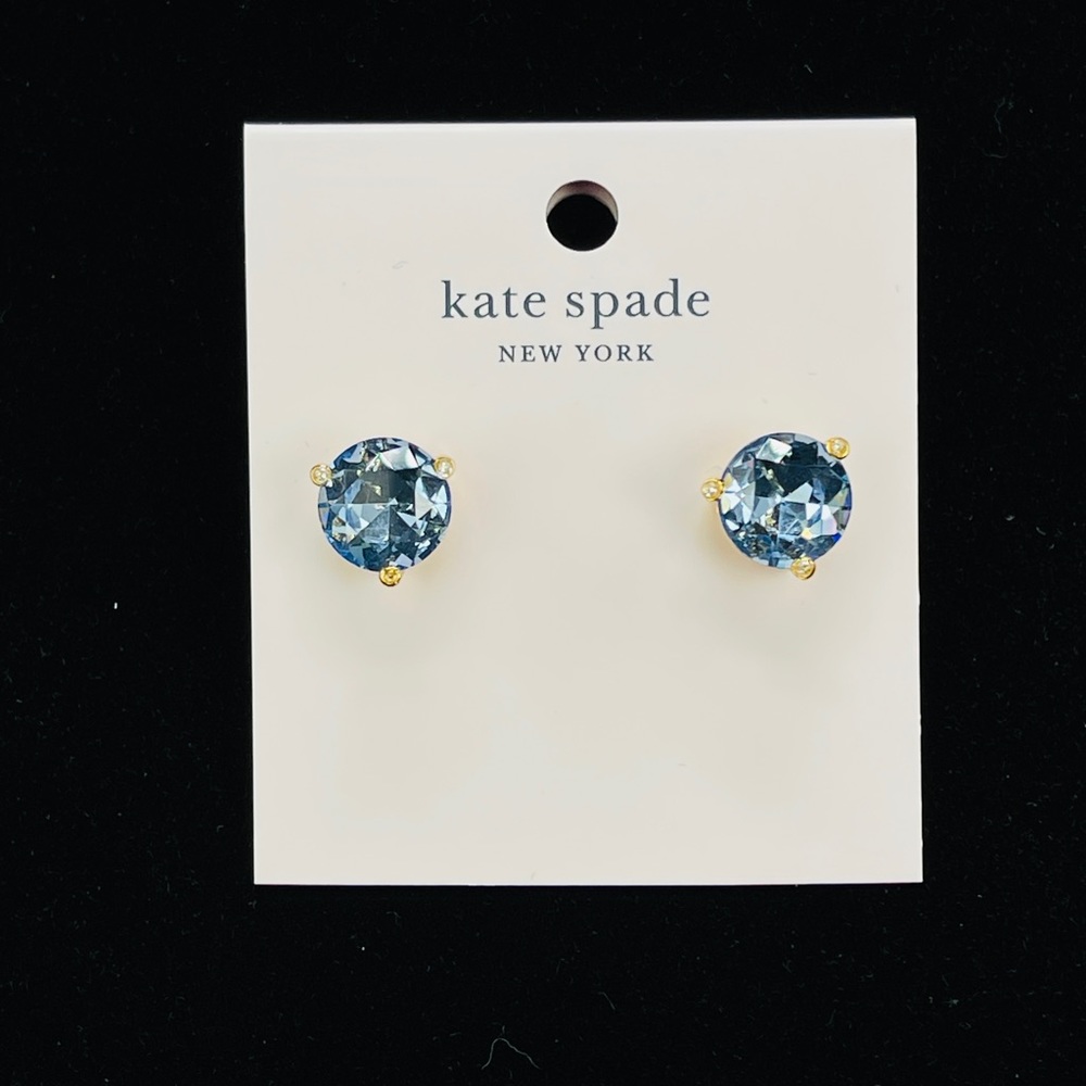 NWT Kate Spade Rise and Shine Stud Earrings Blue Large - Picture 8 of 14